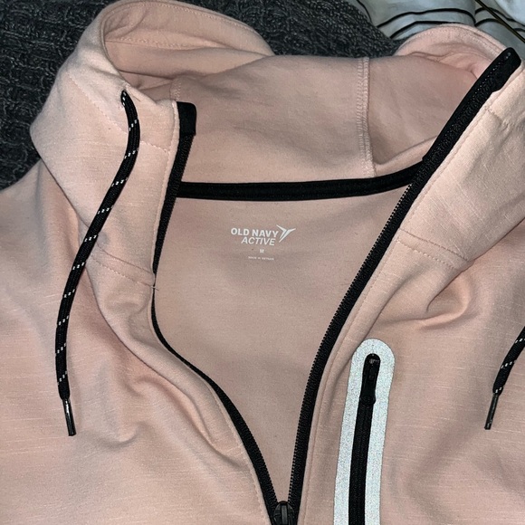 Men’s Old Navy Pink Active Zip Up Sweater Size Medium - Picture 2 of 4